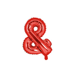 Folie Ballon teken ''&'' 35cm, rood