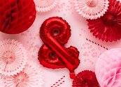 Folie Ballon teken ''&'' 35cm, rood