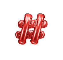 Folie Ballon teken ''#'', 35cm, rood