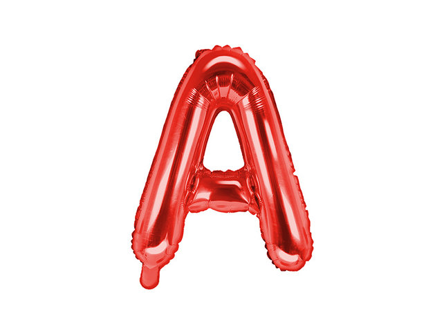 Folie Ballon letter ''A'', 35cm, rood