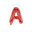 Party Deco Folie Ballon letter ''A'', 35cm, rood