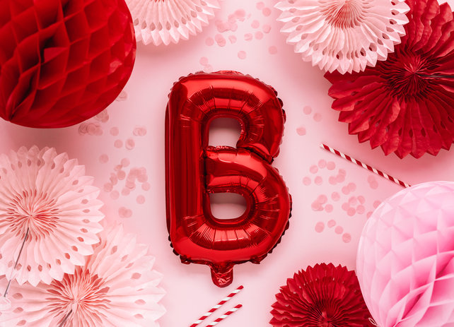 Folie Ballon letter ''B'', 35cm, rood
