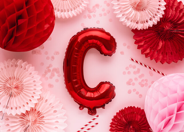 Folie Ballon letter ''C'', 35cm, rood
