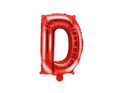 Folie Ballon letter ''D'', 35cm, rood