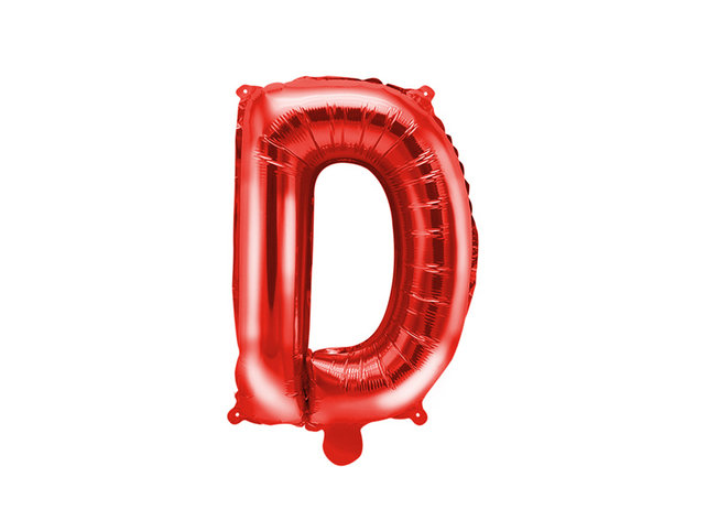 Folie Ballon letter ''D'', 35cm, rood