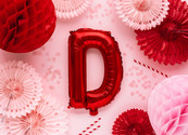 Folie Ballon letter ''D'', 35cm, rood