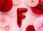 Folie Ballon letter ''F'', 35cm, rood