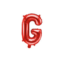 Folie Ballon letter ''G'', 35cm, rood