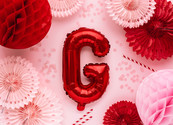 Folie Ballon letter ''G'', 35cm, rood