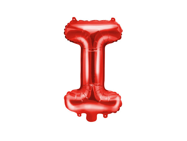 Folie Ballon letter ''I'', 35cm, rood