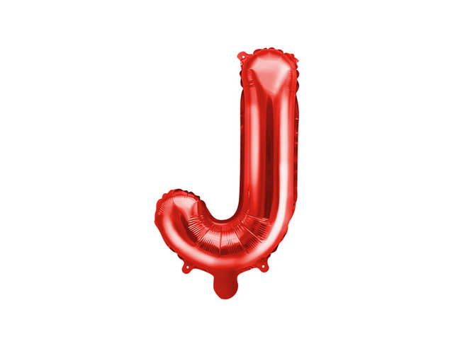 Folie Ballon letter ''J'', 35cm, rood Folie Ballon letter ''J'', 35cm, rood