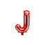 Party Deco Folie Ballon letter ''J'', 35cm, rood