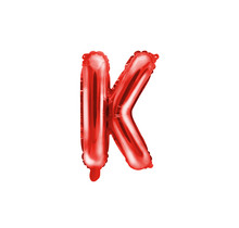 Folie Ballon letter ''K'', 35cm, rood