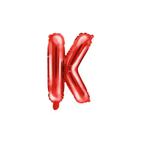 Folie Ballon letter ''K'', 35cm, rood