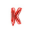 Party Deco Folie Ballon letter ''K'', 35cm, rood