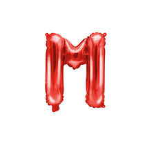 Folie Ballon letter ''M'', 35cm, rood