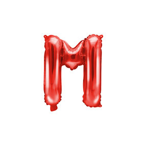 Folie Ballon letter ''M'', 35cm, rood