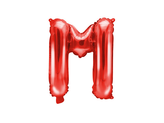 Folie Ballon letter ''M'', 35cm, rood Folie Ballon letter ''M'', 35cm, rood