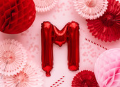 Folie Ballon letter ''M'', 35cm, rood Folie Ballon letter ''M'', 35cm, rood