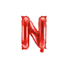Folie Ballon letter ''N'', 35cm, rood