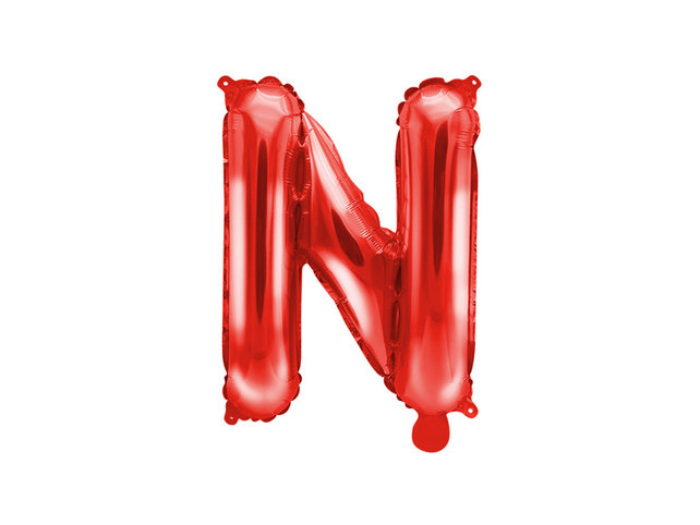 Folie Ballon letter ''N'', 35cm, rood