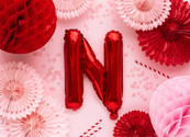 Folie Ballon letter ''N'', 35cm, rood