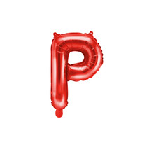 Folie Ballon letter ''P'', 35cm, rood