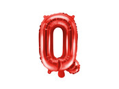 Folie Ballon letter ''Q'', 35cm, rood