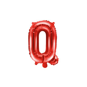 Folie Ballon letter ''Q'', 35cm, rood