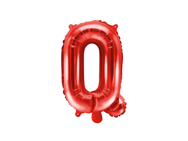Folie Ballon letter ''Q'', 35cm, rood