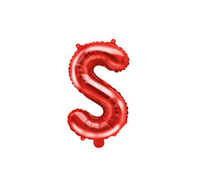Folie Ballon letter ''S'', 35cm, rood