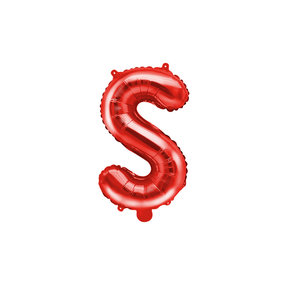 Folie Ballon letter ''S'', 35cm, rood