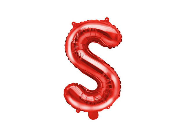 Folie Ballon letter ''S'', 35cm, rood