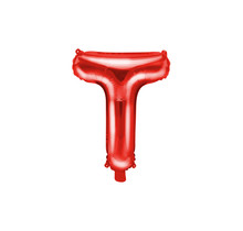 Folie Ballon letter ''T'', 35cm, rood