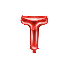 Folie Ballon letter ''T'', 35cm, rood