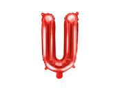 Folie Ballon letter ''U'', 35cm, rood