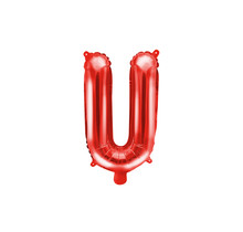 Folie Ballon letter ''U'', 35cm, rood