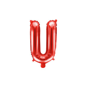 Folie Ballon letter ''U'', 35cm, rood