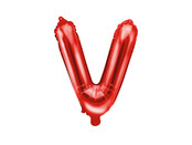 Folie Ballon letter ''V'', 35cm, rood Folie Ballon letter ''V'', 35cm, rood