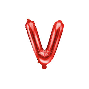 Folie Ballon letter ''V'', 35cm, rood