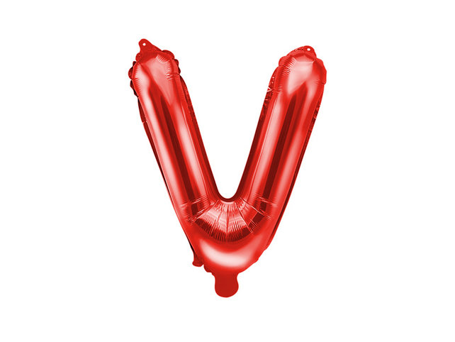 Folie Ballon letter ''V'', 35cm, rood Folie Ballon letter ''V'', 35cm, rood