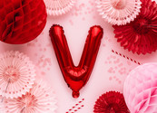 Folie Ballon letter ''V'', 35cm, rood Folie Ballon letter ''V'', 35cm, rood