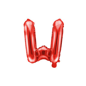 Folie Ballon letter ''W'', 35cm, rood