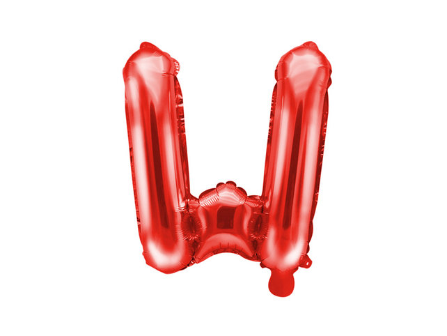 Folie Ballon letter ''W'', 35cm, rood Folie Ballon letter ''W'', 35cm, rood