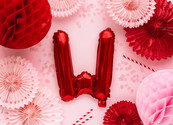 Folie Ballon letter ''W'', 35cm, rood Folie Ballon letter ''W'', 35cm, rood