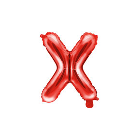 Folie Ballon letter ''X'', 35cm, rood