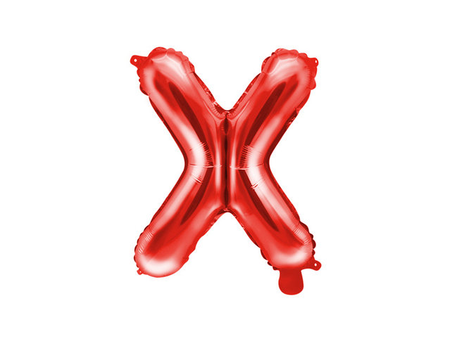 Folie Ballon letter ''X'', 35cm, rood