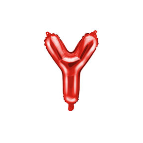 Folie Ballon letter ''Y'', 35cm, rood
