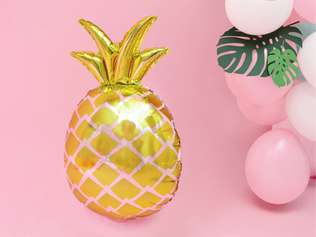 Folie ballon Ananas, 38x63cm, goud