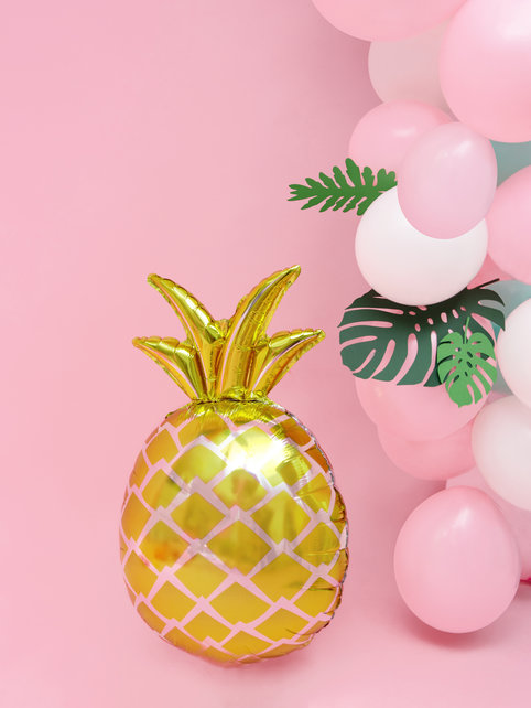 Folie ballon Ananas, 38x63cm, goud